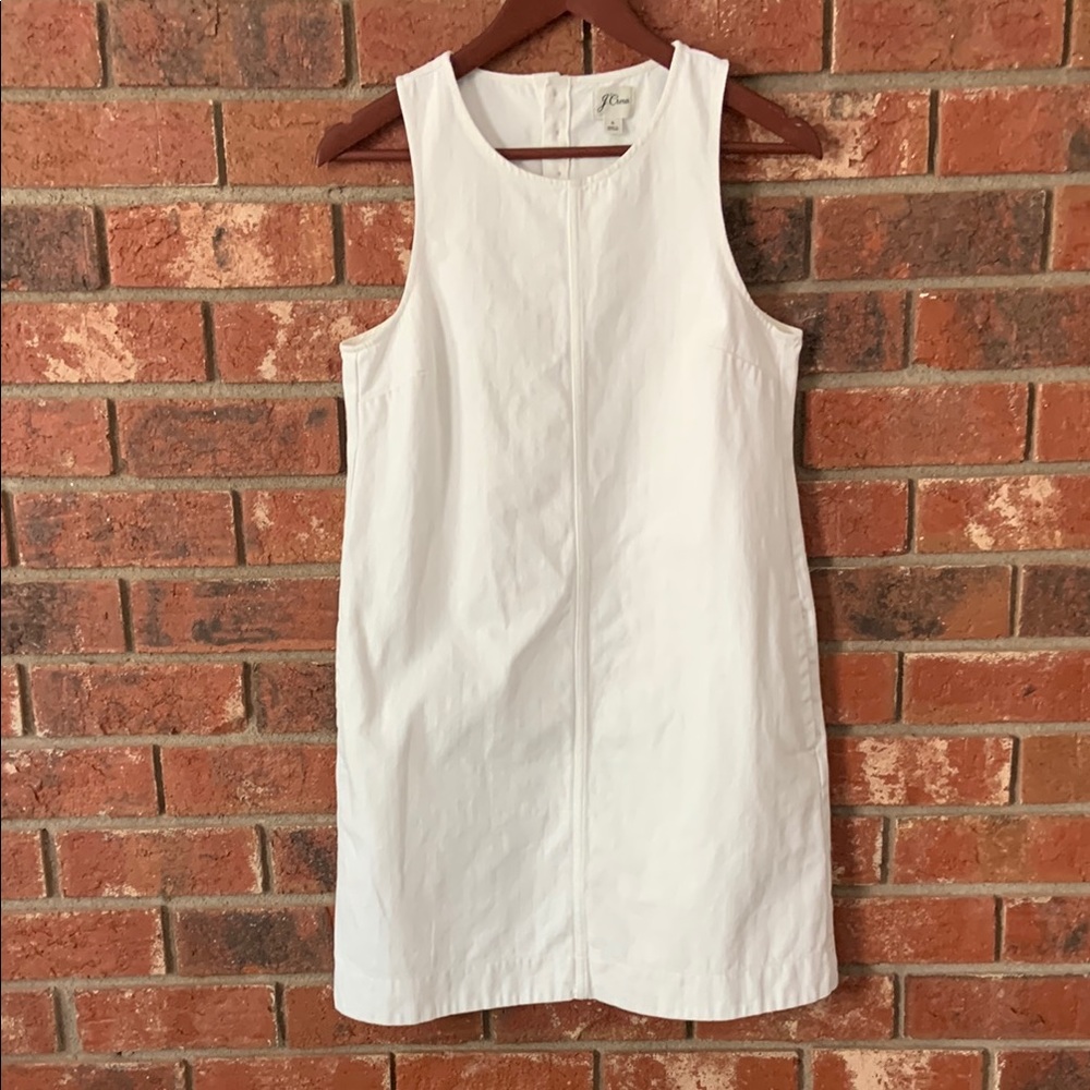 J. Crew White Sleeveless Mini Dress